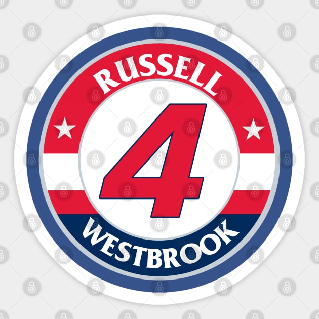 Russell Westbrook 4 Washington Wizards Sticker by IronLung Designs